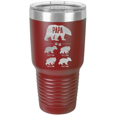 Papa Bear w/ 4 Cubs 30oz Ringneck Tumbler